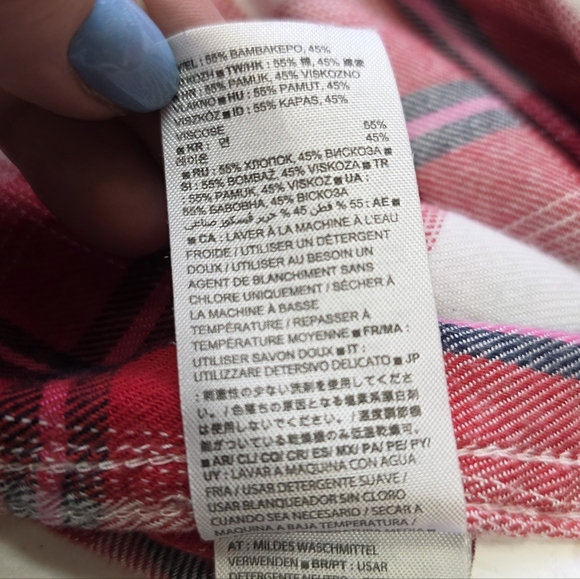 GAP Red Plaid Button Down Shirt - Picture 5 of 11